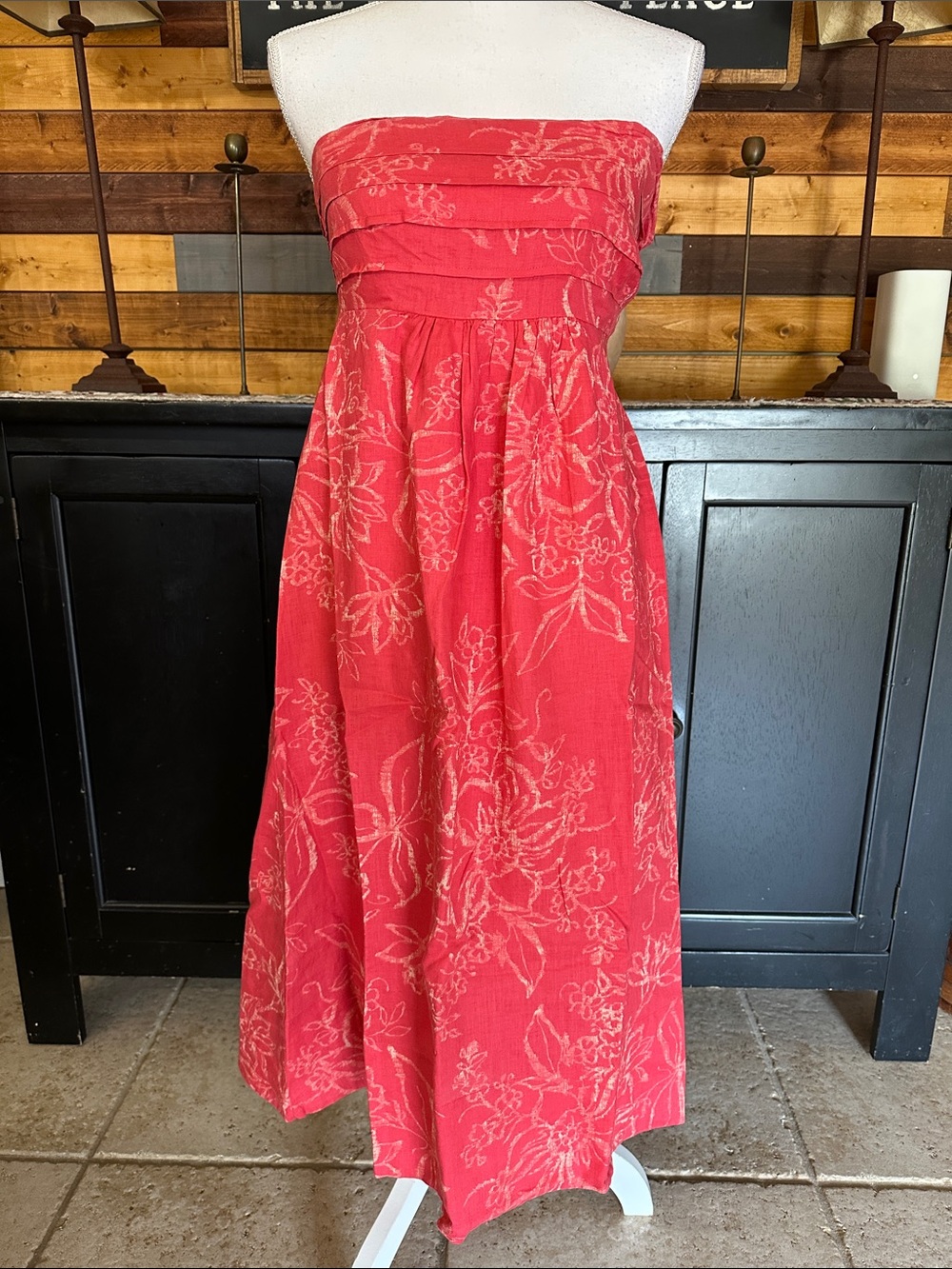 Banana Republic Linen Strapless Dress